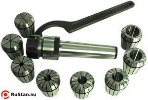 Патрон Цанговый с хв-ком КМ4  (М16х2,0) с набором цанг ER32 из 11шт (4-20мм) "CNIC" фото №1