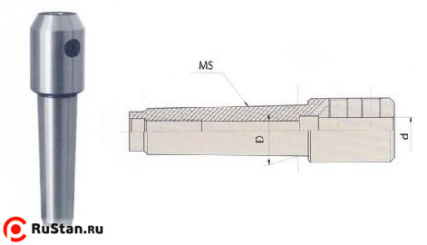 Патрон Фрезерный с хв-ком КМ4 (М16х2,0) для крепления инструмента с ц/хв d12мм (TY05A-6) "CNIC" фото №1