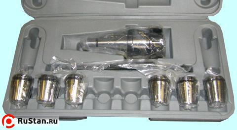 Патрон Цанговый с хв-ком 7:24-30 ГОСТ 25827 исп.1 М12х1.75 с набором цанг ER25 из  7шт (2-16мм) "CNIC" фото №1