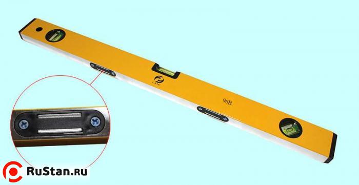 Уровень Строительный алюминиевый  300 мм х 50 мм 3 ампулы с магнитными вставками PROFI (96В) "CNIC" фото №1