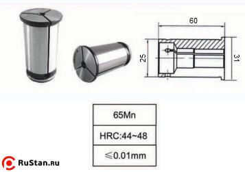 Цанга-втулка d 6,0х25мм L60мм тип С25 "CNIC" фото №1 Цанга-втулка d 6,0х25мм L60мм тип С25 "CNIC" фото №1
