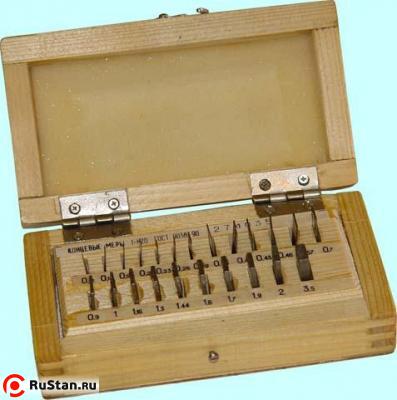 Наборы концевых мер длины №20(19), кл.точн.2 (23 меры от 0,12 до 3,5мм) г.в. 1982-1985 фото №1