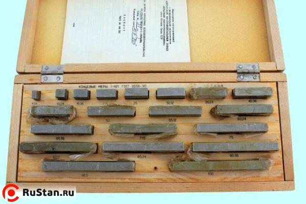 Наборы концевых мер длины №21, кл.точн.2 (20 мер от 5,12 до 100мм) (КРИН) фото №1