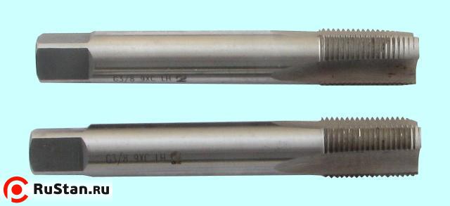 Метчик G 1/8" 9ХС трубный цилиндрический, ручной комплект из 2-х шт. (28 ниток/дюйм) левый ГОСТ 3266 фото №1 Метчик G 1/8" 9ХС трубный цилиндрический, ручной комплект из 2-х шт. (28 ниток/дюйм) левый ГОСТ 3266 фото №1