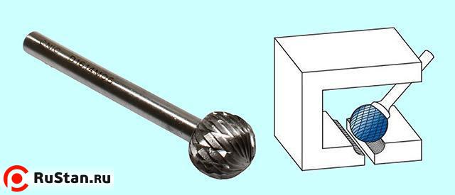 Борфреза сферическая d16х14х6х65 Р6М5 Х-образн. насечка "CNIC" (D16 14М06) фото №1 Борфреза сферическая d16х14х6х65 Р6М5 Х-образн. насечка "CNIC" (D16 14М06) фото №1