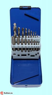 Набор резьбонарезной из 9 метчиков М3-М12 9ХС и 9 сверл d2.5-d10.3 в металлическом футляре (18 поз.) SM018-3 "CNiC" фото №1 Набор резьбонарезной из 9 метчиков М3-М12 9ХС и 9 сверл d2.5-d10.3 в металлическом футляре (18 поз.) SM018-3 "CNiC" фото №1