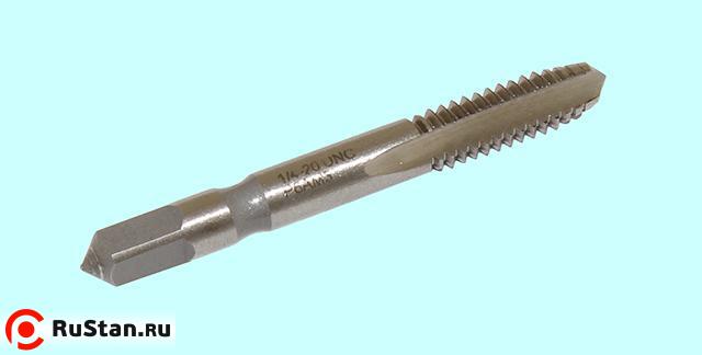 Метчик   1/4" UNC 60° Р6АМ5 дюймовый, м/р., (20 ниток/дюйм) для глух. отв. DIN351 "CNIC" фото №1