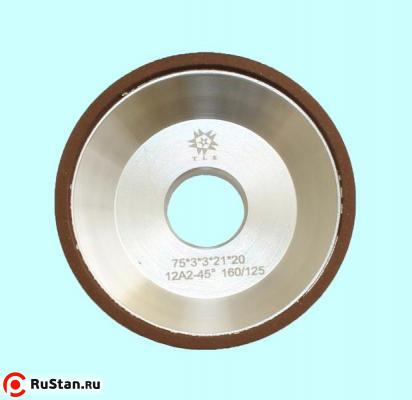 Круг алмазный 12А2-45град.(чашечный конический) 75х3х3х21х20 SSD-2(АС4) 160/125, 100% В2-01 9,0 карат "TLX" фото №1 Круг алмазный 12А2-45град.(чашечный конический) 75х3х3х21х20 SSD-2(АС4) 160/125, 100% В2-01 9,0 карат "TLX" фото №1