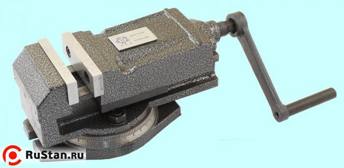 Тиски Станочные  80мм чугунные поворотные с закрытым винтом, ход губок 60мм QH80 "TLX" фото №1