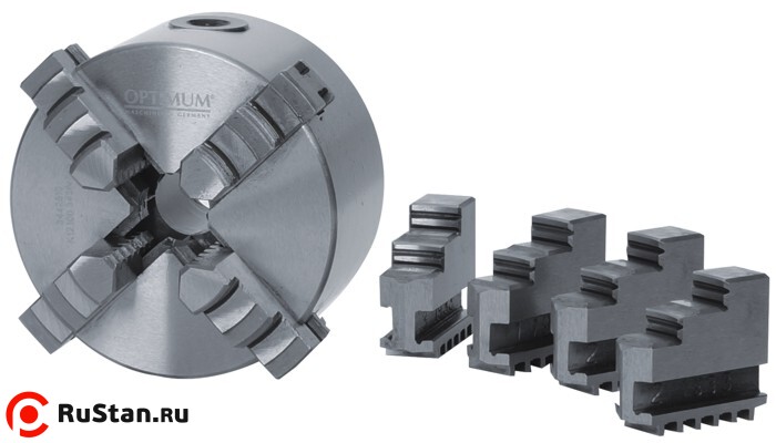 Четырехкулачковый токарный патрон Optimum CS4C ø 250 мм Camlock ASA D1-4" и D1-6" фото №2 Кулачки для 250 мм патрона фото №2