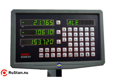 Многофункциональная УЦИ SINO SDS6-3V позволяет отслеживать перемещение по трем осям с дискретностью 1 знак. Помимо этого УЦИ имеет различные функции для расчета при изготовлении конусо- или дугообразных деталей. фото №15 METAL MASTER ZX41150 фото №15