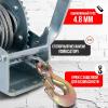 Лебедка ручная барабанная с тросом 1300кг  20м оцинкованная TOR FD двускоростная миниатюра №11