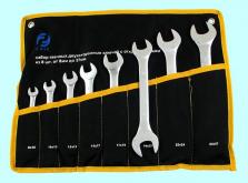 Набор ключей Рожковых из  8-ми шт. (8х10 - 24х27) в сумке хром-ванадий (сатингфиниш) #865 