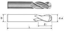 Фреза Концевая радиусная d 8,0х 21х61 ц/х ВК8 Z=2 R-4,0
