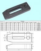 Прихват плоский 25 220х75х37мм М20 кованый (YD-8) 