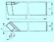 Резец Проходной прямой 25х16х140 тв. сплав (без маркировки)